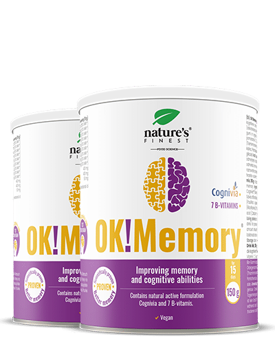 OK!Memory , 1+1 Gratis , Supplement Voor Hersengezondheid , Voor Concentratie , Beter Geheugen , Verbeterde Cognitieve Prestaties , 300g