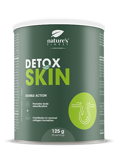 Detox Skin , 2-in-1 Schoonheidsformule , Reinigt Het Lichaam , Vermindert Rimpels , Hyaluronzuur , Biotine , Hydrateert , Anti-veroudering , 125g