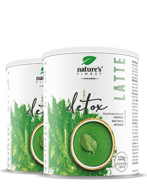 Detox Latte 1+1 Aanbieding , Chlorella, Artisjok, Mariadistel , Ontgifting , Gewichtsverlies , Spijsverteringshulp , Vegan , Geen Suiker , 250g