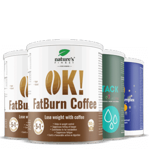 2x OK!FatBurn Coffee + Detox Aqua Attack + Golden Q10 pakket