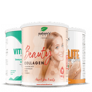 BEAUTY COLLAGEN MET HYALURONZUUR + Vitamine C + Anti Cellulitis Koffie Scrub pakket
